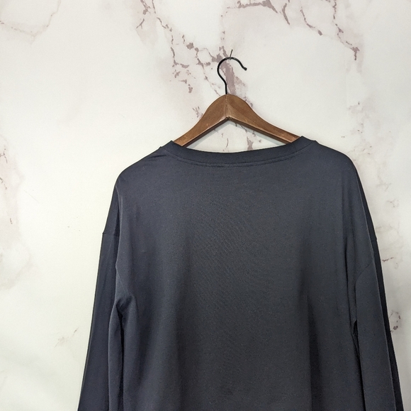 Everlane Long Sleeve Tee Black Shirt Crew Oversized Organic Cotton Women - Picture 7 of 13